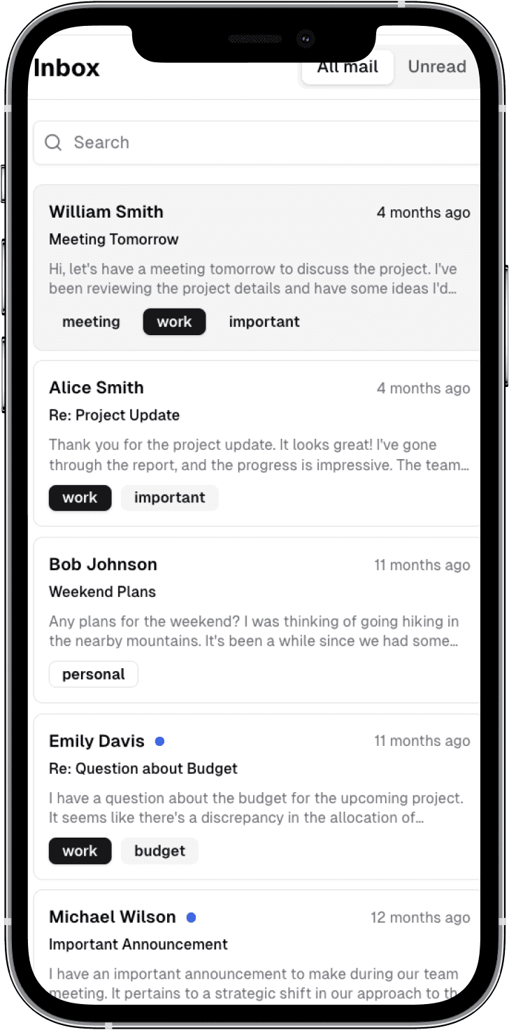 Mobile audit experience