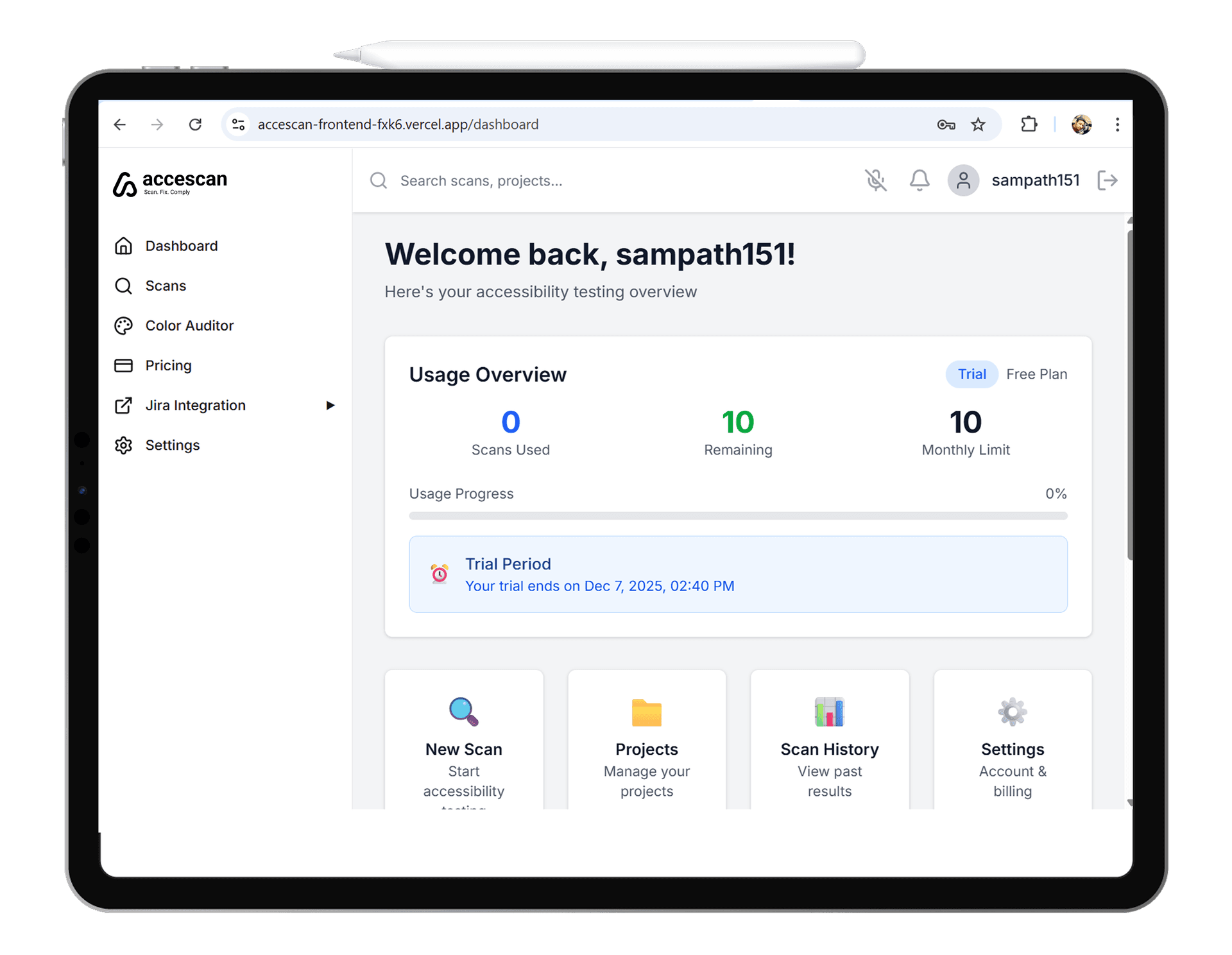 ACCESCAN report preview